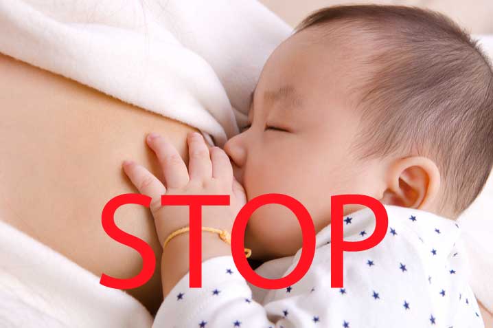 Ammestop, baby der ammer, men skal stoppe amningen