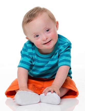 barn med Downs syndrom