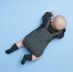Gobabygo Strømpe non-slip, 6-12 mdr i koks alpaka uld