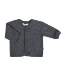 Joha Cardigan / jakke i uldfleece i Koksgrå