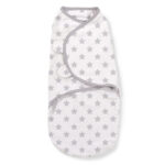SwaddleMe Svøb med velcro i hvid med stjerner 3-6 mdr